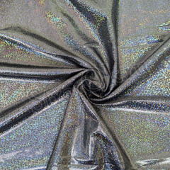 Купить оптом голографический черный бифлекс с радужными блестками в интернет-магазине Strazok.ru