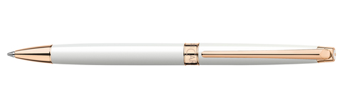 Ручка шариковая Caran d'Ache Leman Slim White Lacquer Rose Gold (4781.001)