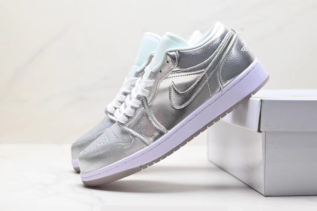 Air jordan 1 low metallic silver online
