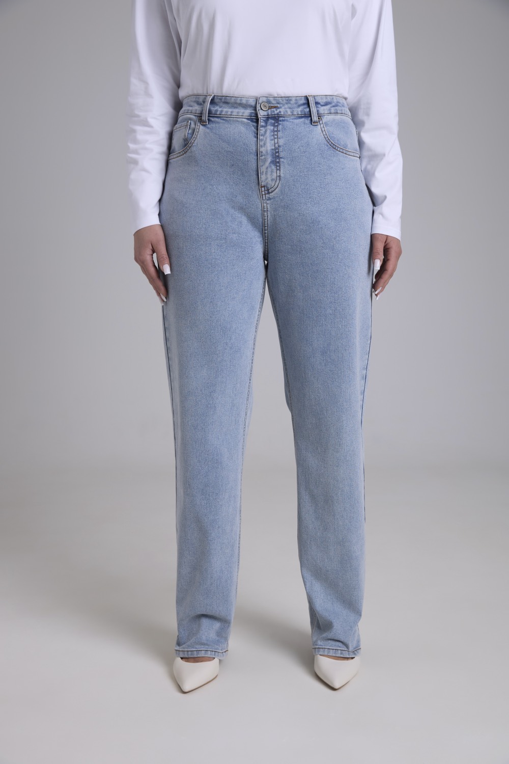 Джинсы straight fit, синий