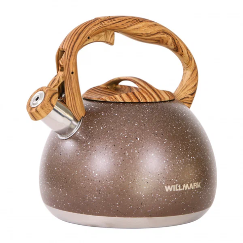 Чайник со свистком WILLMARK WTK-4022SS (коричневый)