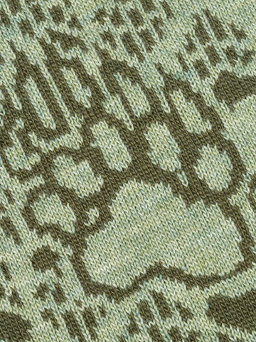 Шарф «Медвежий След» цвета хаки (С бахромой)