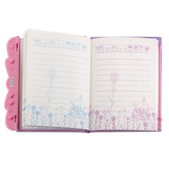 Блокнот 11,0 см * 15,0 см , 7БЦ, Alingar, ламинация, поролон, код. замочек, 50л., линия, "Букет", розовый