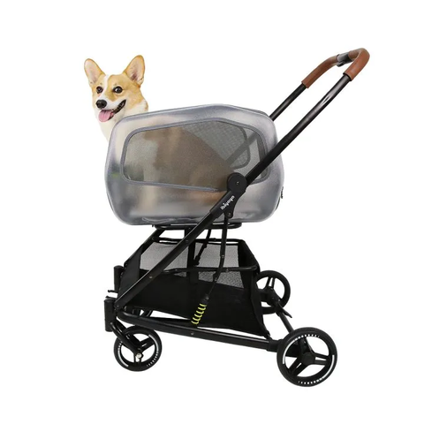 Коляска для собак/животных NeoRider Multi-purpose Detachable Pet Stroller-Wagon for Small Breed Dogs, Cats and Puppies – Silver Mist