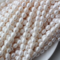 Жемчуг натуральный речной, рис, 8,8-11 мм, 1 нить, Ж029