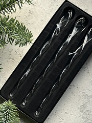 Новогодняя игрушка Сосулька стекло 1 шт