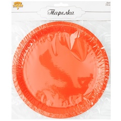 Тарелки однотонные, Оранжевый, 23 см, 6 шт.