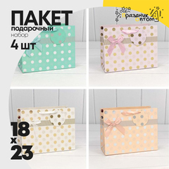 
          Пакет подарочный 23х18х10см "Леди" с тиснением (Микс)