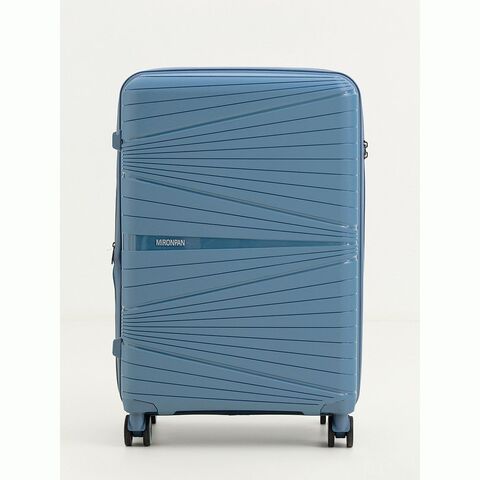 Чемодан полипропилен MIRONPAN Серо-голубой (Чемодан цвета неба) (XL) 78х52х33(+3)см/4,4 кг/120 л