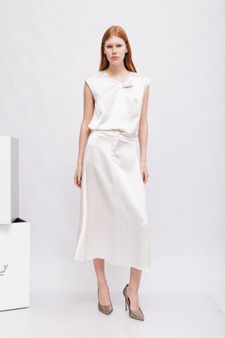 LUISA CERANO Комплект элегантный атласный с юбкой