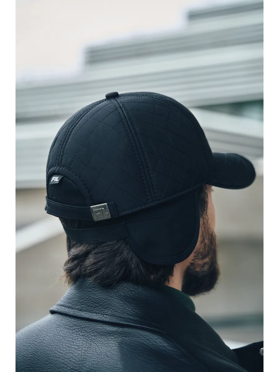 Кепка утепленная с ушками плащевка стеганая