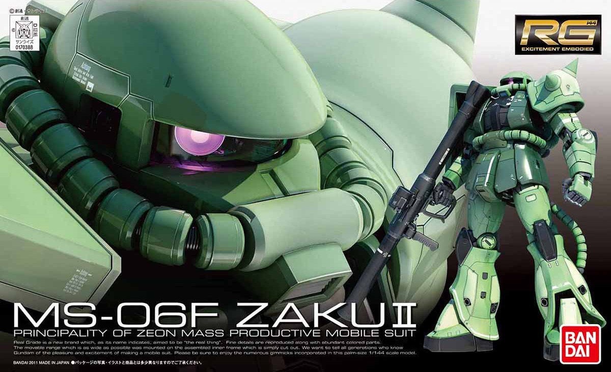 Mobile Suit Gundam. MS-06F Zaku II 1/144 (RG) (сборная модель