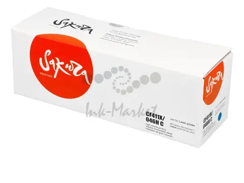 Картридж Sakura CF411X/046HC для HP, Canon, голубой, 5000 к.