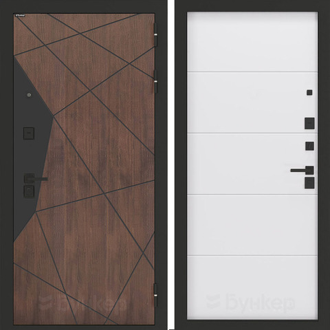 Входная металлическая дверь Бункер БН-14/ ФЛ-649 Белый софт (матовый, без текстуры)