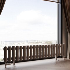 Радиатор трубчатый Guardo Torre 6D-300-20 NK-VER-FL R7040(M) серый матовый