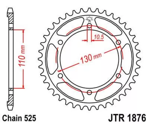 Звезда ведомая JTR1876 43ZBK