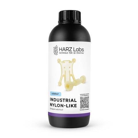 Фотополимерная смола HARZ Labs Industrial Nylon-like Resin, бледно-жёлтая, 1 кг