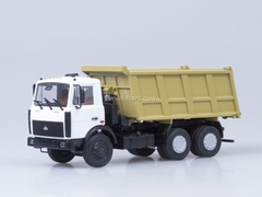 MAZ-5516 tipper white-yellow AutoHistory 1:43