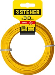 STEHER ЗВЕЗДА, 3.0 мм, 15 м, леска для триммера (75010-3.0)