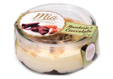 Десерт из темного шоколада с миндалем Mia Pasticceria, 80г