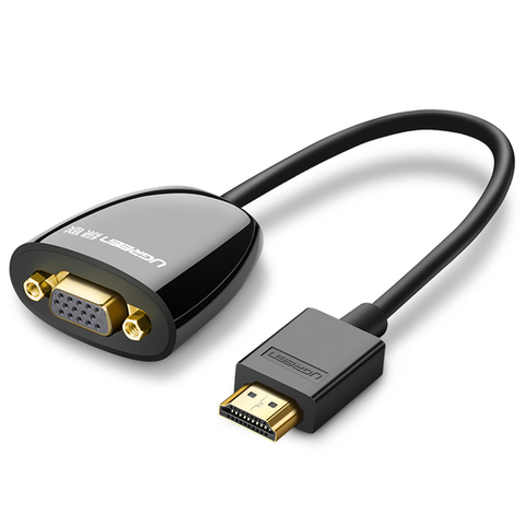 Адаптер UGREEN HDMI to VGA Converter без Audio, черный MM105