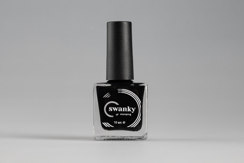 Лак для стемпинга Swanky Stamping №001, черный, 10 мл.