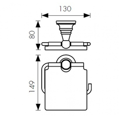 Держатель для туалетной бумаги KAISER Arno BR KH-4200 схема
