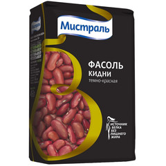 Крупа Фасоль МИСТРАЛЬ темно-красная Кидни, 450г