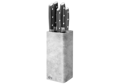 Подставка для ножей / Lara LR05-102 Gray / Покрытие Soft-Touch / Для ножей до 25 см