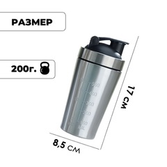 Шейкер Skully ES-PS03 0,5 L Stainless Steel - 2