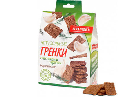 Гренки с чесноком и укропом "Гренковъ", 70г