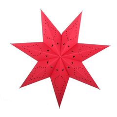 Бумажная звезда, 45 см, 7-конечная, Звезды и точки, Темно-красный