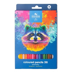 Карандаши цветные KOH-I-NOOR RACOON/ЕНОТЫ 3555, 36 цветов