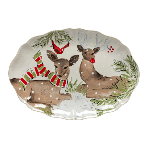Тарелка Casafina By Costa Nova Deer Friends White df622-whi-g(ta501-01216d)