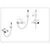Boheme 123-GM.4 Смеситель STICK для ванны GUN METAL SPIRALE