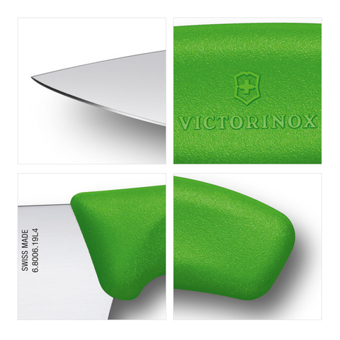 Нож Victorinox разделочный, зелёный (6.8006.19L4B)