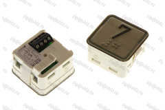 Кнопка (кнопочный модуль) MT42-IXRUS "7 этаж", квадратная, красная подсветка, Брайль