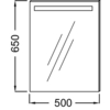 Jacob Delafon EB1410RU-NF Зеркало, 50 см, с подсветкой
