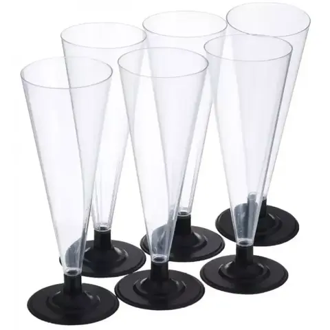 Бокал под шампанское пластиковый, 1 уп.*6 шт.
