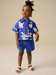 Рубашка и шорты в комплекте для девочки Next E51-382, Синий