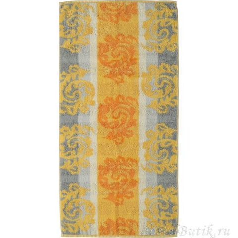 Полотенце 80х150 Cawo Noblesse 1057 Cashmere Jaquard оранжевое