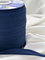 Косая бейка хлопок №052 темно-синяя GAMMA GK-15C 14-15 мм