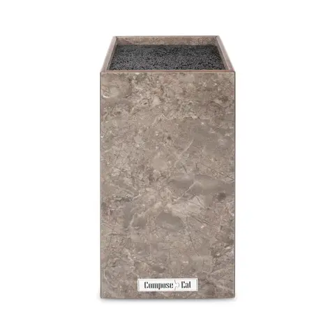 Подставка для кухонных ножей 10х10х23см ComposeEat Everyday мрамор коричневый