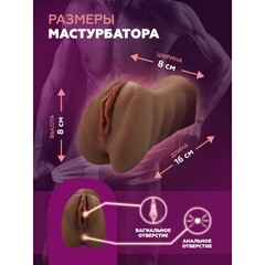 Мастурбатор реалистичный Hot vagina (коричневый)