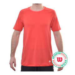 Теннисная футболка Wilson Players Seamless Crew 2.0 - infrared