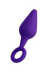 Фиолетовая анальная втулка Bung с петелькой - 11,5 см. - 