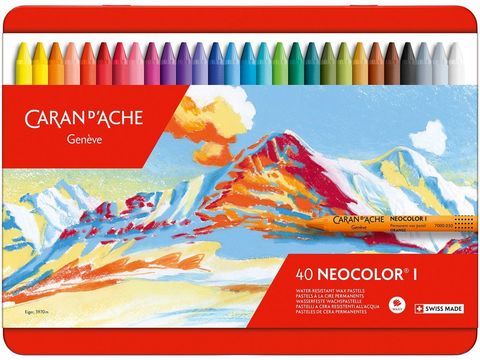 Набор акварельной пастели Caran d'Ache Neocolor® II Aquarelle, 40 цветов (7500.340)