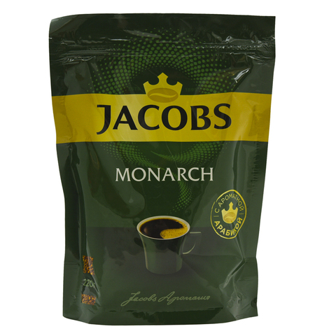 купить Кофе растворимый Jacobs Monarch, 220 г пакет (Якобс)