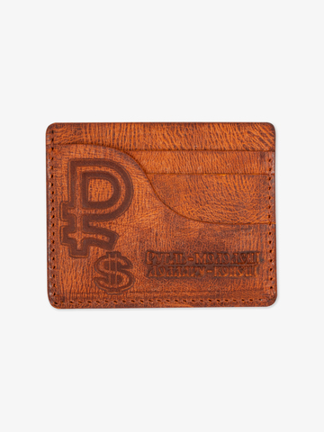 Кардхолдер-кошелёк из натуральной кожи «Крейзи» рыжего цвета