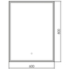 Abber AG6108S-0.6 Зеркало See AG6108S-0.6 с подсветкой, сенсорный выключатель, диммер
